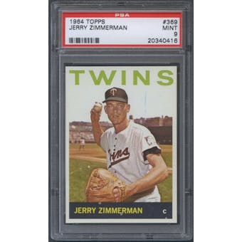 1964 Topps Baseball #369 Jerry Zimmerman PSA 9 (MINT) *0416