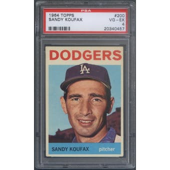 1964 Topps Baseball #200 Sandy Koufax PSA 4 (VG-EX) *0457