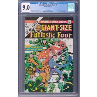 Giant-Size Fantastic Four #4 CGC 9.0 (W) *2041982001*
