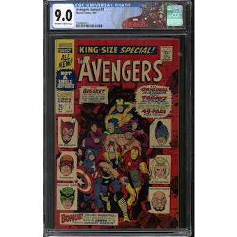 Avengers Annual #1 CGC 9.0 (OW-W) *2049680003*