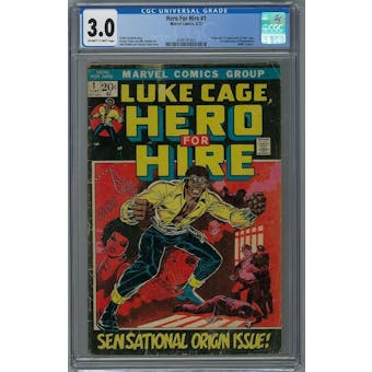 Hero For Hire #1 CGC 3.0 (OW-W) *2049741002*