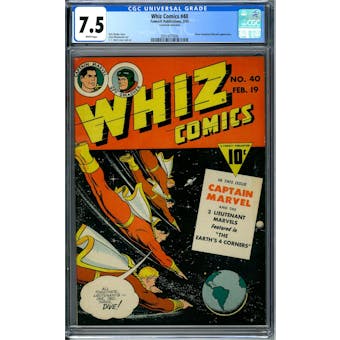 Whiz Comics #40 CGC 7.5 (W) *2051477006*