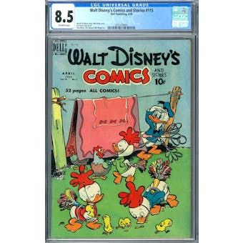 Walt Disney's Comics and Stories #115 CGC 8.5 (OW) *2051478001*