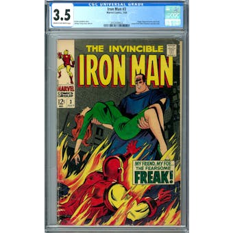 Iron Man #3 CGC 3.5 (C-OW) *2053439023*