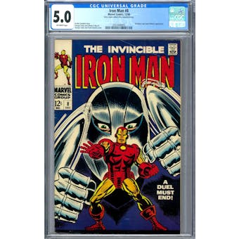 Iron Man #8 CGC 5.0 (OW) *2053440003*