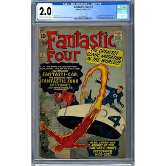 Fantastic Four #3 CGC 2.0 (C-OW) *2053443001*