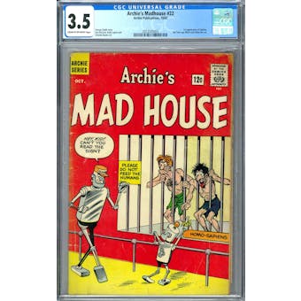Archie's Madhouse #22 CGC 3.5 (C-OW) *2053505003*