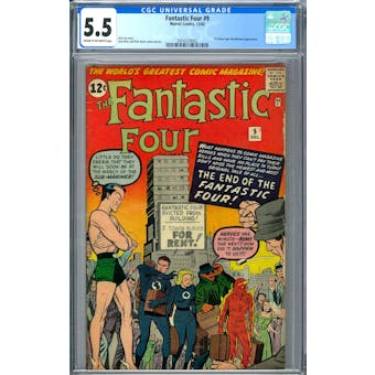 Fantastic Four #9 CGC 5.5 (C-OW) *2054324002*