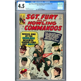 Sgt. Fury and His Howling Commandos #12 CGC 4.5 (OW-W) *2055256016*