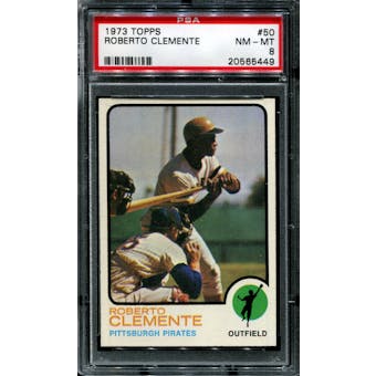 1973 Topps Baseball #50 Roberto Clemente PSA 8 (NM-MT) *5449