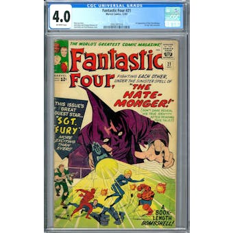 Fantastic Four #21 CGC 4.0 (OW) *2062341018*