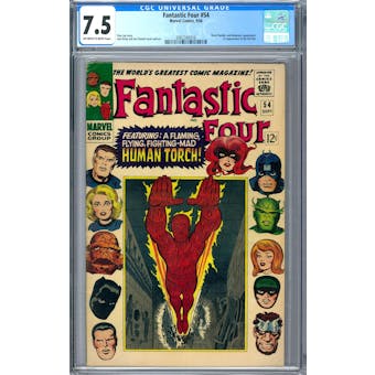 Fantastic Four #54 CGC 7.5 (OW-W) *2062342016*