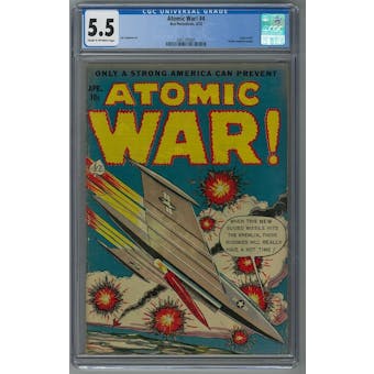 Atomic War! #4 CGC 5.5 (C-OW) *2063783001*