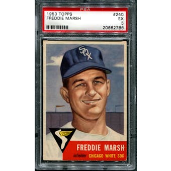 1953 Topps Baseball #240 Freddie Marsh PSA 5 (EX) *2766