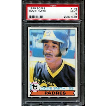 1979 Topps Baseball #116 Ozzie Smith Rookie PSA 9 (MINT) *1479