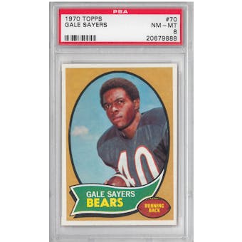1970 Topps Football Gale Sayers PSA 8 (NM-MT) *9888