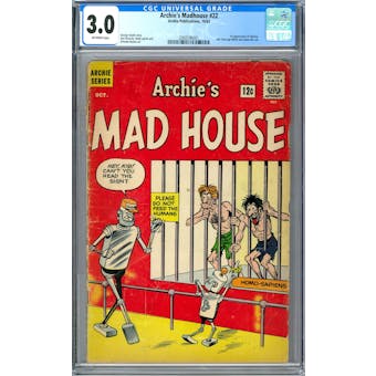 Archie's Madhouse #22 CGC 3.0 (OW) *2068596001*