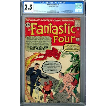 Fantastic Four #6 CGC 2.5 (C-OW) *2068597006*