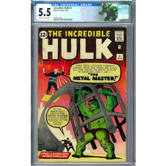 Incredible Hulk #6 CGC 5.5 (OW-W) *2070241001*