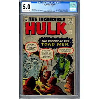 Incredible Hulk #2 CGC 5.0 (OW-W) *2070261001*