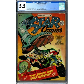 All Star Comics #17 CGC 5.5 (OW-W) *2071293002*