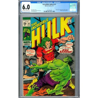 Incredible Hulk #141 CGC 6.0 (OW-W) *2072391003*