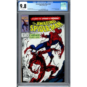 Amazing Spider-Man #361 CGC 9.8 (W) *2072393009*