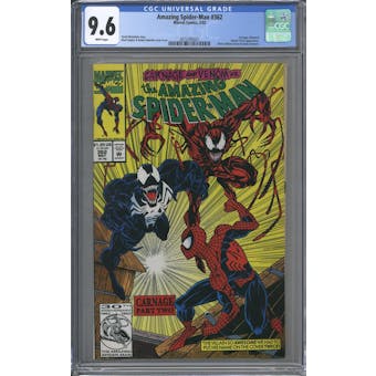 Amazing Spider-Man #362 CGC 9.6 (W) *2072393021*