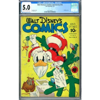Walt Disney's Comics and Stories #16 CGC 5.0 (C-OW) *2073128022*