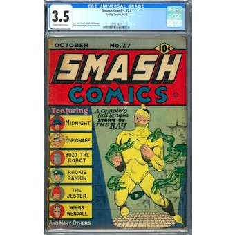 Smash Comics #27 CGC 3.5 (SB) *2073129025*