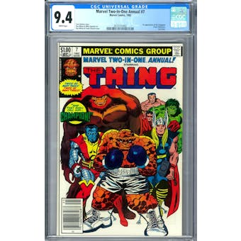 Marvel Two-In-One Annual #7 CGC 9.4 (W) *2073131002*