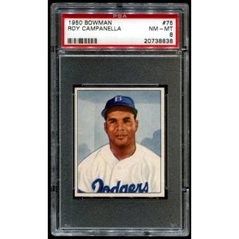 1950 Bowman Baseball #75 Roy Campanella PSA 8 (NM-MT) *8838