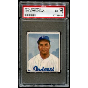 1950 Bowman Baseball #75 Roy Campanella PSA 6 (EX-MT) *8841