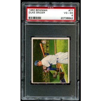 1950 Bowman Baseball #77 Duke Snider PSA 4 (VG-EX) *8842