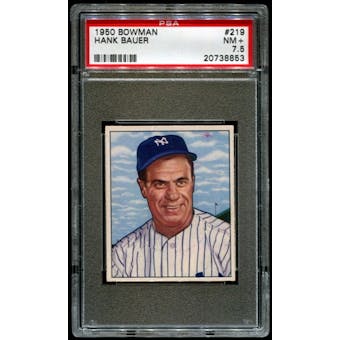 1950 Bowman Baseball #219 Hank Bauer Rookie PSA 7.5 (NM+) *8853