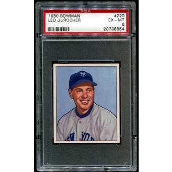 1950 Bowman Baseball #220 Leo Durocher PSA 6 (EX-MT) *8854