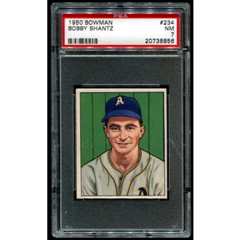 1950 Bowman Baseball #234 Bobby Shantz Rookie PSA 7 (NM) *8856