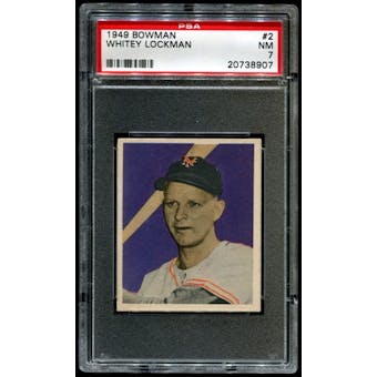 1949 Bowman Baseball #2 Whitey Lockman PSA 7 (NM) *8907