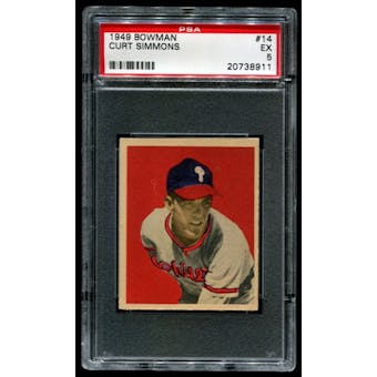1949 Bowman Baseball #14 Curt Simmons Rookie PSA 5 (EX) *8911