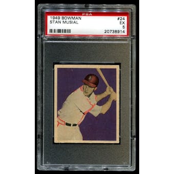 1949 Bowman Baseball #24 Stan Musial PSA 5 (EX) *8914