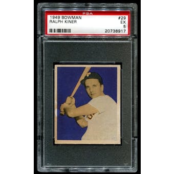 1949 Bowman Baseball #29 Ralph Kiner PSA 5 (EX) *8917