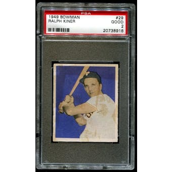 1949 Bowman Baseball #29 Ralph Kiner PSA 2 (GOOD) *8918