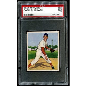 1950 Bowman Baseball #63 Ewell Blackwell PSA 7 (NM) *8931
