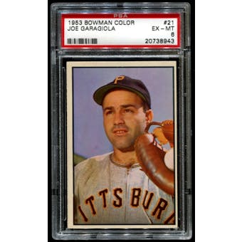 1953 Bowman Color Baseball #21 Joe Garagiola PSA 6 (EX-MT) *8943