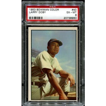 1953 Bowman Color Baseball #40 Larry Doby PSA 6 (EX-MT) *8950