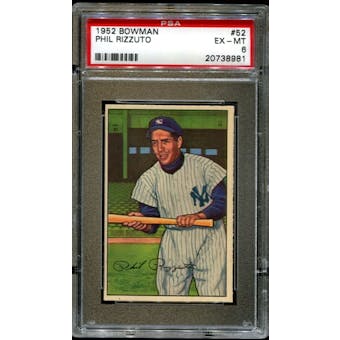 1952 Bowman Baseball #52 Phil Rizzuto PSA 6 (EX-MT) *8981