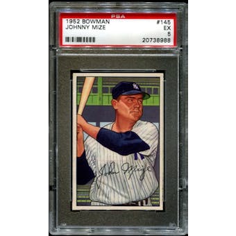1952 Bowman Baseball #145 Johnny Mize PSA 5 (EX) *8988