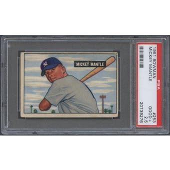 1951 Bowman Baseball #253 Mickey Mantle Rookie PSA 2.5 (GOOD+) *9276