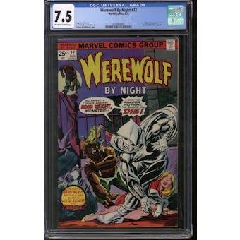 Werewolf by Night #32 CGC 7.5 (OW-W) *2074960001*