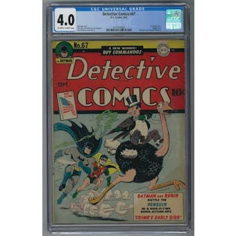 Detective Comics #67 CGC 4.0 (OW-W) *2077410005*